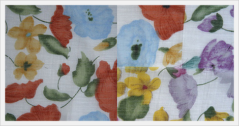 Flower Printed Polyester Woven Fabrics Made in Korea